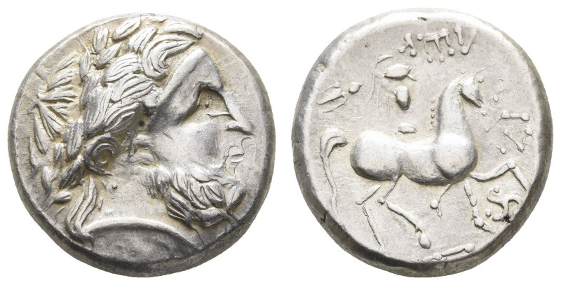 Antike Kelten
 Ungarn, Tetradrachme (13,46g), 3./2. Jh. v. Chr., Typ Dreizack u...