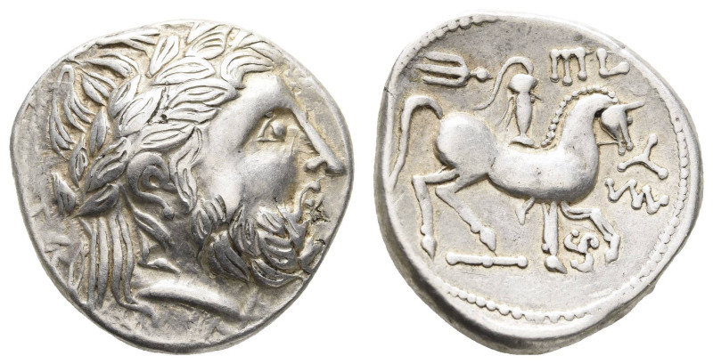 Antike Kelten
 Ungarn, Tetradrachme (13,40g), 3./2. Jh. v. Chr., Typ Dreizack u...