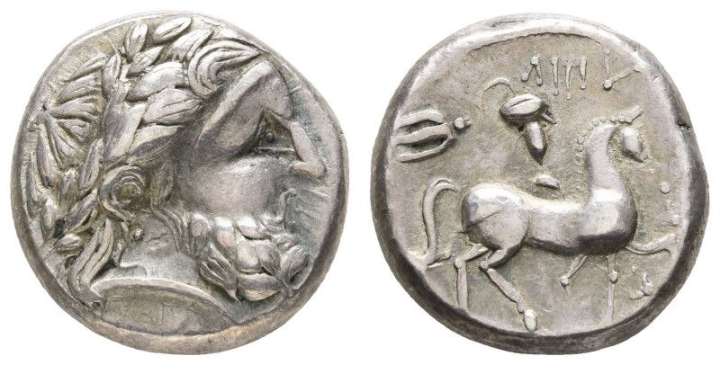 Antike Kelten
 Ungarn, Tetradrachme (13,32g), 3./2. Jh. v. Chr., Typ Dreizack u...