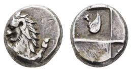 Antike Griechen
Thrakien Chersonnesos, Hemidrachme (2,40g), ca. 350-300 v. Chr. Av: Löwenprotome nach rechts. Rev: Incusum. Vgl. BMC S. 183, 8 ff., d...