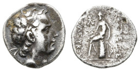 Antike Griechen
Seleukidien Drachme (4,08g), 187-175 v. Chr., Seleukos IV. Philopator, Nord-Media oder Hyrcania. Av: Kopf nach rechts. Rev: Sitzender...