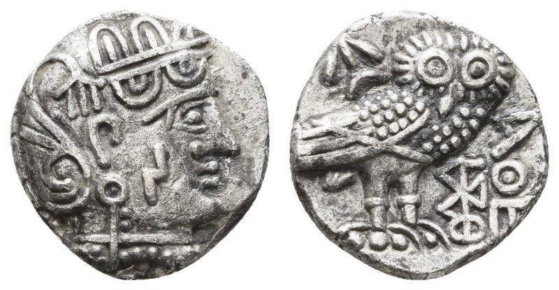 Antike Griechen
Saba Drachme (5,11 g), 4.-3. Jh. v. Chr. Av.: Kopf der Athena m...