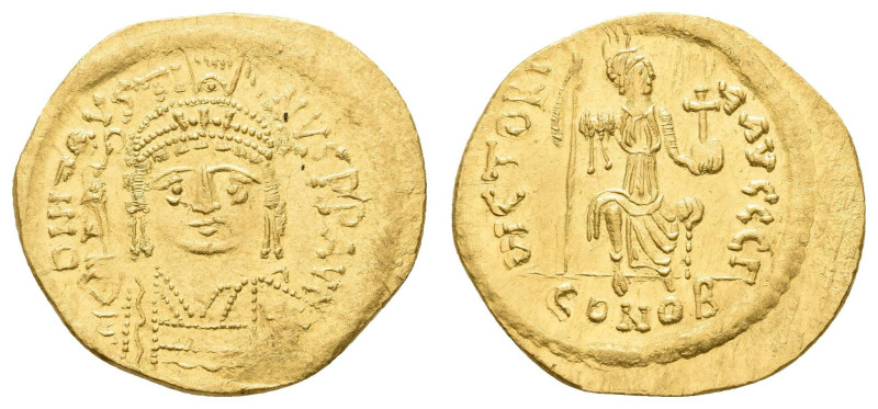 Antike Byzanz
 Justinus II., 565-578, Solidus (4,49g), Konstantinopel. Av: Brus...