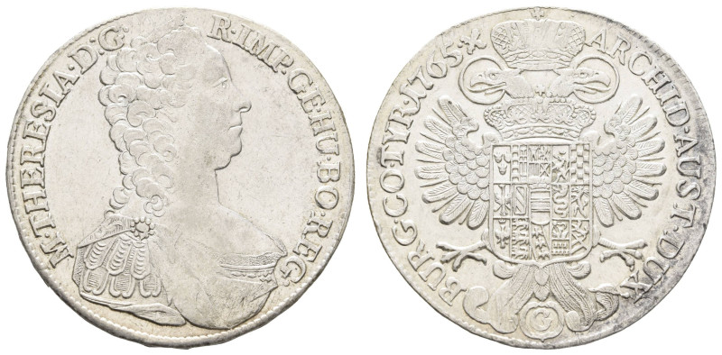 Münzen des Römisch Deutschen Reiches
 Taler, 1765, Maria Theresia, Günzburg, Ey...