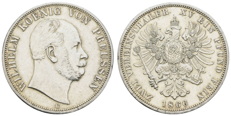 Deutschland 1800-1871 Preussen
 Doppeltaler, 1866, C, Wilhelm I., AKS 96, J. 97...