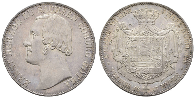 Deutschland 1800-1871 Sachsen-Coburg und Gotha
 Doppeltaler, 1847, Ernst II., A...