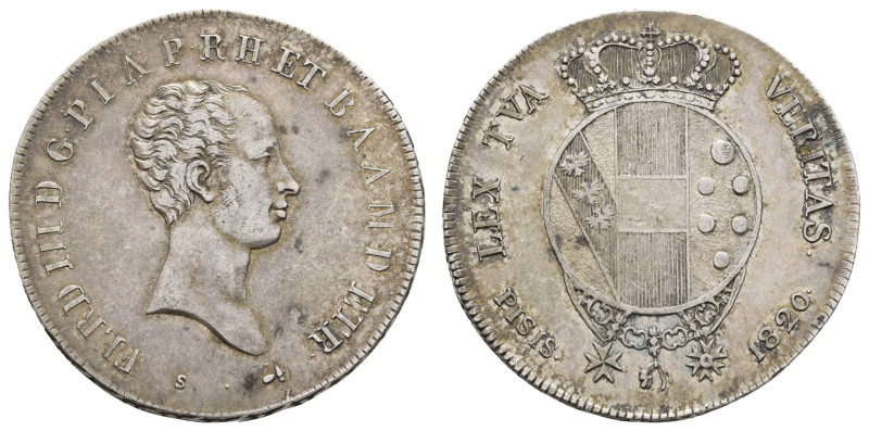 Europa und Übersee Italien
 Toskana, 5 Paoli (1/2 Francescone), 1820, Ferdinand...