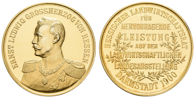 Medaillen Medaillen Deutschland nach 1900
 Hessen-Darmstadt, Goldmedaille (Dm. ...