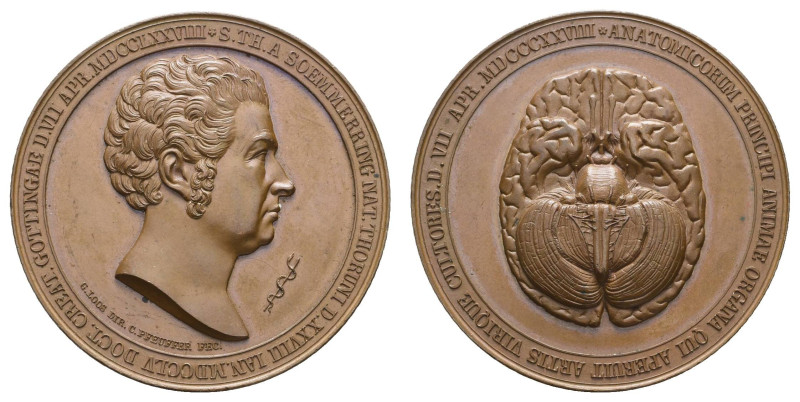 Medaillen Personenmedaillen
 Bronzemedaille (378,3 g, 50,26 mm), 1828, von G. L...