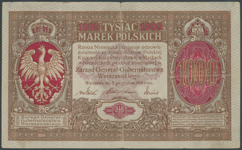 Banknoten Banknoten Deutsche Besetzung 1. Weltkrieg
 Generalgovernment Warschau...