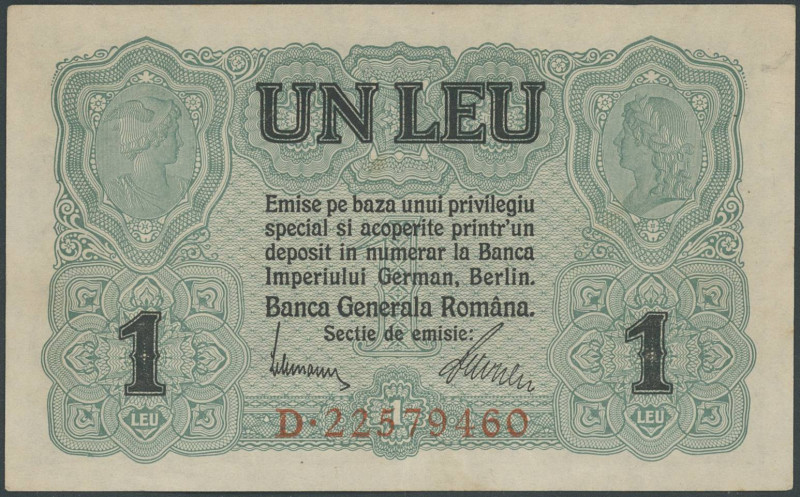 Banknoten Banknoten Deutsche Besetzung 1. Weltkrieg
 Rumänien, Banca Generale R...