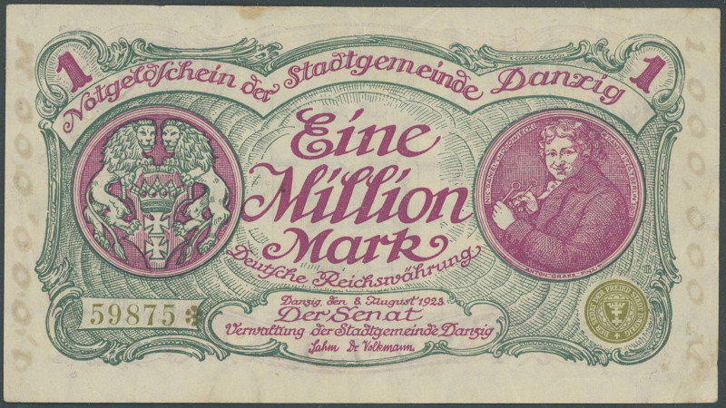 Banknoten Geldscheine selbständ./besetzter deutscher Gebiete
 Stadtgemeinde Dan...