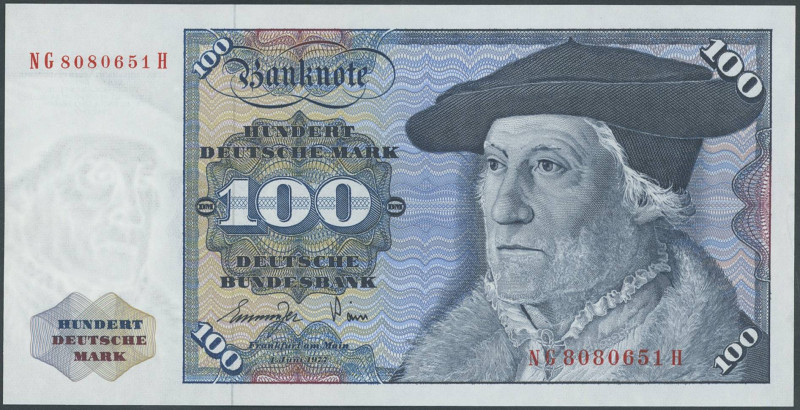 Banknoten Geldscheine Deutsche Bundesbank
 BRD, Lot zu 10, 50 und 100 Mark1.6.1...