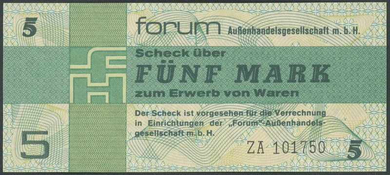 Banknoten Banknoten DDR
 Forum Außenhandelsgesellschaft, 8 Noten: 50 Pf., 1, 5 ...