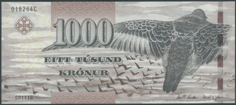 Banknoten Banknoten Europa
 Färöer Inseln, komplette 9Serie 2011, 5 Noten: 50, ...