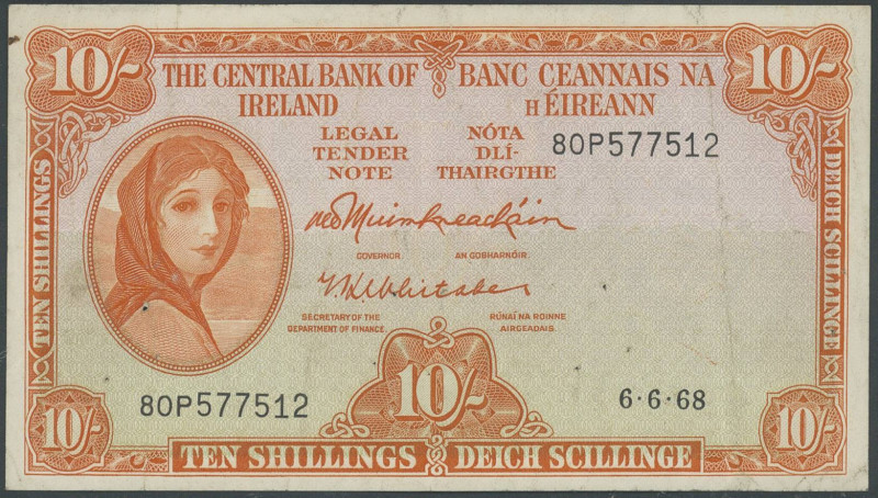 Banknoten Banknoten Europa
 Irland, The Central Bank of Irland, 4 Noten; 10 Pou...