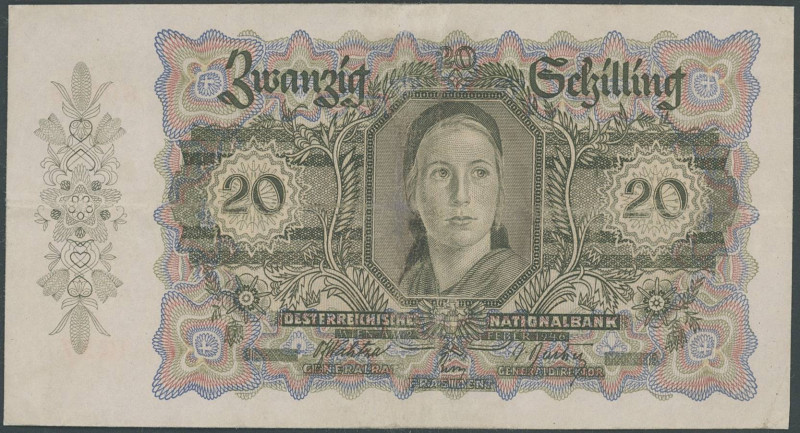 Banknoten Banknoten Europa
 Österreich, 20 Schilling 2.2.1946, Richter 276, Erh...