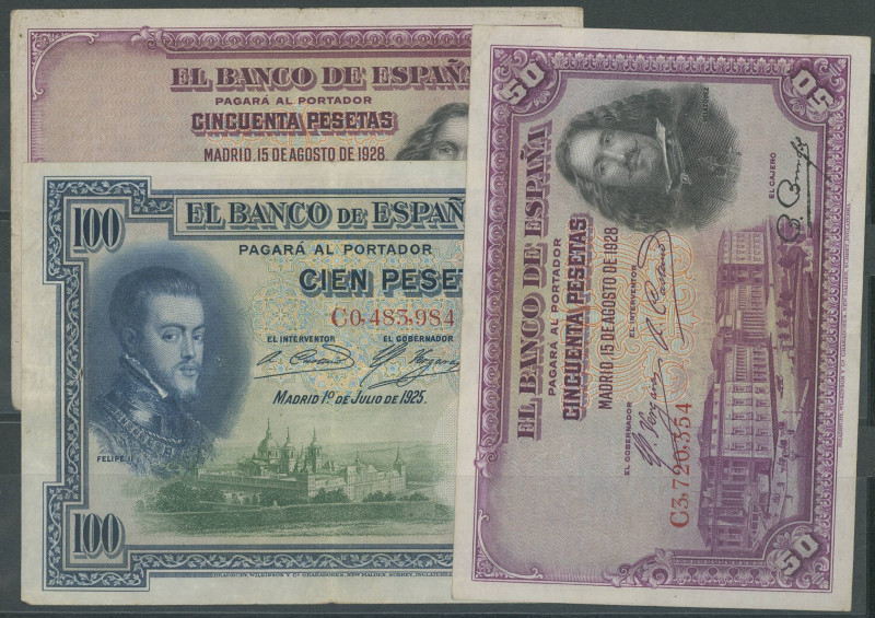 Banknoten Banknoten Europa
 Spanien, Banco de Espana, interessantes Lot 13 Note...