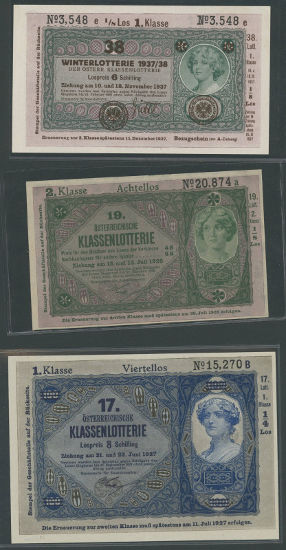 Banknoten Testnoten und Probedrucke
 Österreich, Donaustaat, Lot 7 Vorlagen mit...