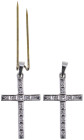 Halsschmuck Anhänger
 Diamanten Anhänger Kreuz, 585 Weißgold, 12x 8/8 Diamanten ca. 0,14ct tw-Lpr, Goldschmiede Beschauzeichen (WB) Wolfgang Blum-Han...