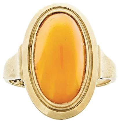 Ringe Bandringe
 Bernstein Ring, honigfarben, muglig, 333 Gelbgold, 3,5g, Ringk...