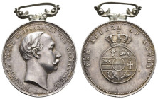 Auszeichnungen Deutscher Staaten bis 1933
 Mecklenburg-Schwerin, silberne Medaille, Friedrich Franz III., für Zivilpersonen,1885-1918, OEK 1310, Rand...