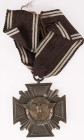 Auszeichnungen der NSDAP und Ihrer Gruppierungen
 Dienstauszeichnung in Bronze 1. Stufe, flache Form, OEK 3763, am Band, kleine Flecken, Zustand 2.