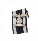 Allg. militärische Auszeichnungen 2. Weltkrieg
 Wiederholungsspange 1939 zum Eisernen Kreuz 2. Klasse 1914, 2. Form, Buntmetall versilbert, alle 4 Sp...