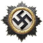 Allg. militärische Auszeichnungen 2. Weltkrieg
 Deutsches Kreuz in Gold, Cupal/Tombak versilbert/vergoldet, leichte Ausführung 45,97 g, 4 Hohlnieten,...