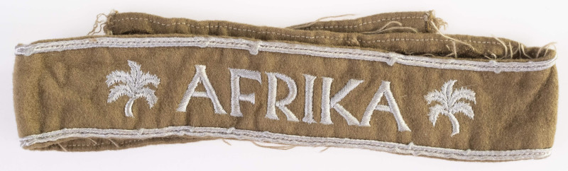 Auszeichnungen Wehrmacht Heer 2. Weltkrieg
 Ärmelband Afrika, khakibraun, silbe...