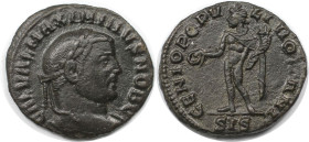 Römische Münzen, MÜNZEN DER RÖMISCHEN KAISERZEIT. Maximinus II. (309-313 n. Chr). 1/4 Follis. (2.49 g. 18.5 mm) Vs.: GAL VAL MAXIMINVS NOB C, Kopf mit...