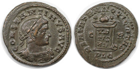 Römische Münzen, MÜNZEN DER RÖMISCHEN KAISERZEIT. Constantinus I. (307-337 n. Chr). Follis 321 n. Chr., Lugdunum. (3.10 g. 19.5 mm) Vs.: CONSTANTINVS ...