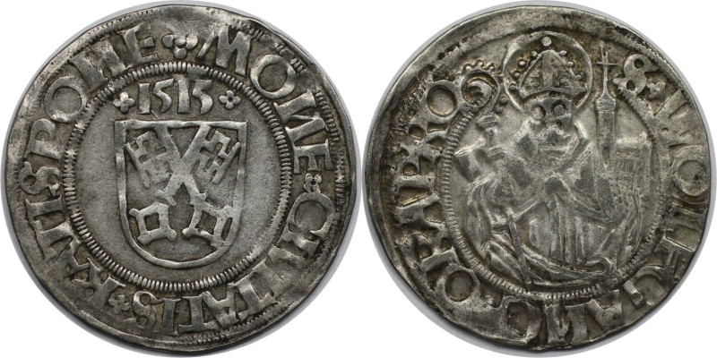Altdeutsche Münzen und Medaillen, REGENSBURG, STADT. 1/2 Batzen 1515. Schulten 2...