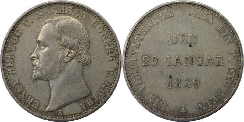 Altdeutsche Münzen und Medaillen, SACHSEN - COBURG - GOTHA. Ernst II. (1844-1893...