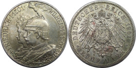 Deutsche Münzen und Medaillen ab 1871, REICHSSILBERMÜNZEN, Preußen. Wilhelm II. (1888-1918). 5 Mark 1901. 200 Jahre Königreich. Silber. Jaeger 106. Fa...