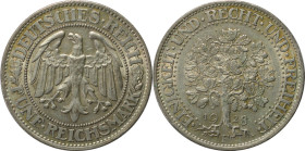 Deutsche Münzen und Medaillen ab 1871, WEIMARER REPUBLIK. 5 Reichsmark 1928 F. Eichbaum. Silber. KM 56, Jaeger 331, AKS 25. Sehr Schön-Vorzüglich