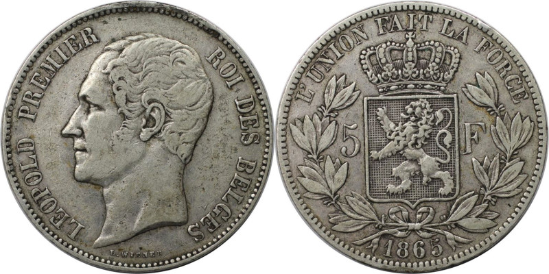 Europäische Münzen und Medaillen, Belgien / Belgium. Leopold I. (1831-1865). 5 F...