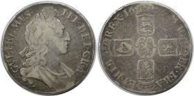 Europäische Münzen und Medaillen, Großbritannien / Vereinigtes Königreich / UK / United Kingdom. William III. (1694-1702). 1 Crown 1696. Silber. KM 48...