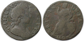 Europäische Münzen und Medaillen, Großbritannien / Vereinigtes Königreich / UK / United Kingdom. William III. (1694-1702). Farthing 1697. Kupfer. KM 4...