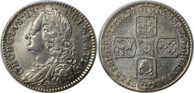 Europäische Münzen und Medaillen, Großbritannien / Vereinigtes Königreich / UK / United Kingdom. George II. (1727-1760). Sixpence (6 Pence) 1746. Silb...