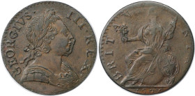 Europäische Münzen und Medaillen, Großbritannien / Vereinigtes Königreich / UK / United Kingdom. George III. (1760-1820). 1/2 Penny 1771. Kupfer. KM 6...