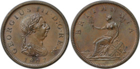 Europäische Münzen und Medaillen, Großbritannien / Vereinigtes Königreich / UK / United Kingdom. George III. (1760-1820). 1 Penny 1807. Kupfer. KM 663...