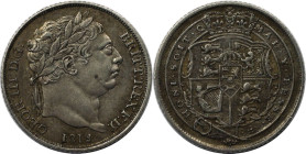 Europäische Münzen und Medaillen, Großbritannien / Vereinigtes Königreich / UK / United Kingdom. George III. (1760-1820). 1 Shilling 1818. Silber. KM ...