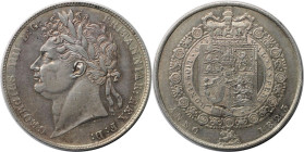 Europäische Münzen und Medaillen, Großbritannien / Vereinigtes Königreich / UK / United Kingdom. George IV. (1820-1830). 1/2 Crown 1823. Silber. KM 68...