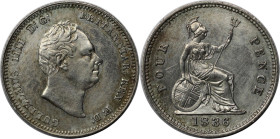 Europäische Münzen und Medaillen, Großbritannien / Vereinigtes Königreich / UK / United Kingdom. William IV. (1830-1837). 4 Pence 'Groat' 1836. Silber...