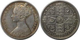 Europäische Münzen und Medaillen, Großbritannien / Vereinigtes Königreich / UK / United Kingdom. Victoria (1837-1901). 1 Florin (2 Shillings) 1849. Si...