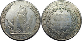 Europäische Münzen und Medaillen, Italien / Italy. Venedig. Governo Provvisorio (1797-1798). 10 Lire 1797, Venedig. Silber. 27,66 g. Dav. 1577, Mont. ...