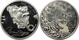 Europäische Münzen und Medaillen, Lettland / Latvia. 200. Geburtstag Richard Wagner. 1 Lats 2013. Silber. KM 140. Polierte Platte