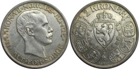 Europäische Münzen und Medaillen, Norwegen / Norway. Haakon VII. (1906-1957). 2 Kroner 1917. Silber. KM 370. Sehr schön-vorzüglich