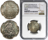 Europäische Münzen und Medaillen, Tschechoslowakei / Czechoslovakia. Silbermedaille zu 2 Dukaten (1973), von Kolarsky. "St. Martins Cathedral". NGC MS...